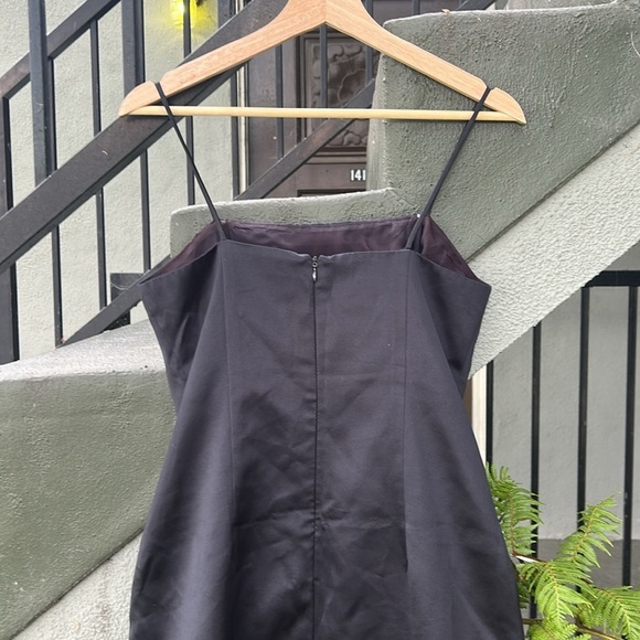 Cache Vintage Formal Gown Maxi Floral Aplique 90's Prom Wedding Guest Black Tie - Picture 7 of 10